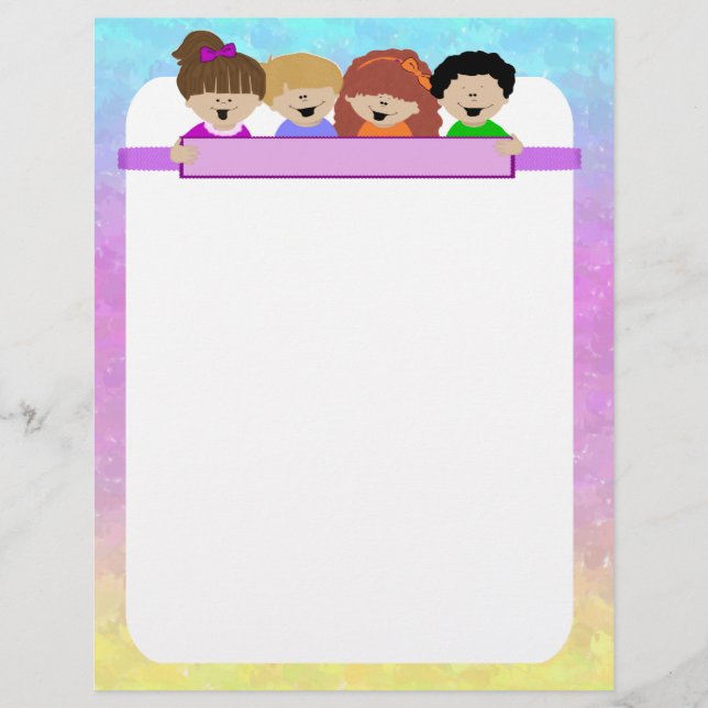 Folheto de acolhimento de crianças bonitas (Frente)