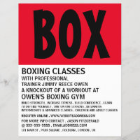 Folheto de Adversos de Classe de Boxing Moderno