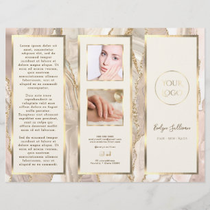 Folheto de Agato Dourado de Marfim legante