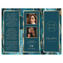 Folheto de Agato Dourado do Teal Elegante