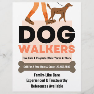Folheto de Amarra Moderna do Cão Walker Ósseo
