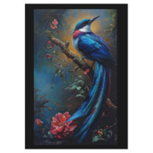 Folheto de aves azuis