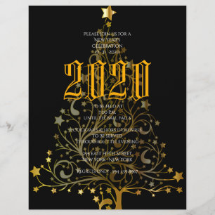 Folheto de Benefício do Partido anos novos Gala