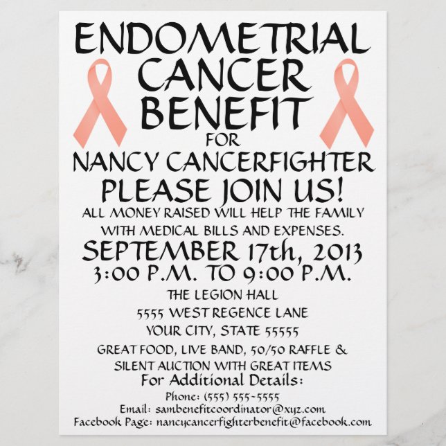Folheto de Benefícios do Cancer Endometrial (Frente)