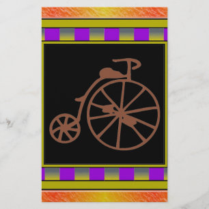 Folheto de bicicleta retrô