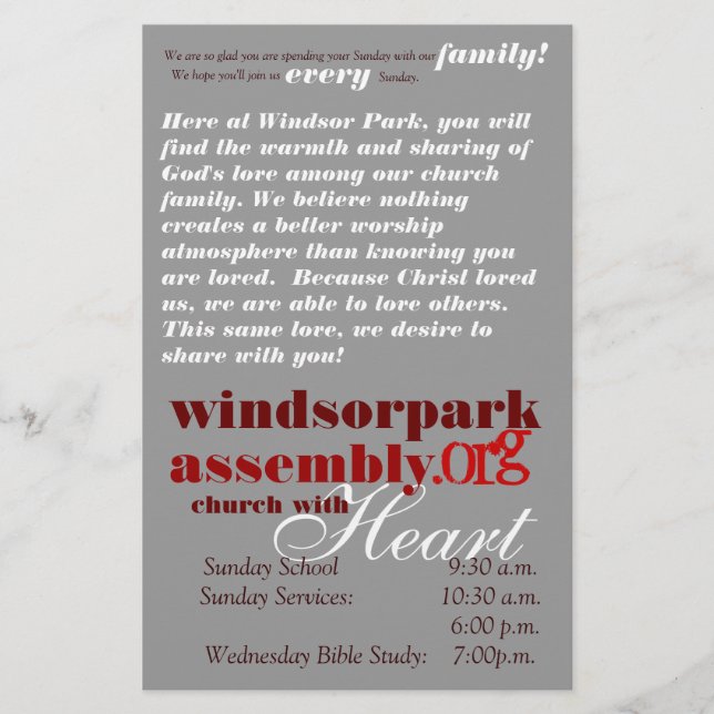 folheto de boas-vindas (Frente)