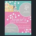 Folheto de Bolhas de Cachorro para Serviços de Pet<br><div class="desc">Folhetos modernos para as empresas de cultivo de animais de companhia</div>