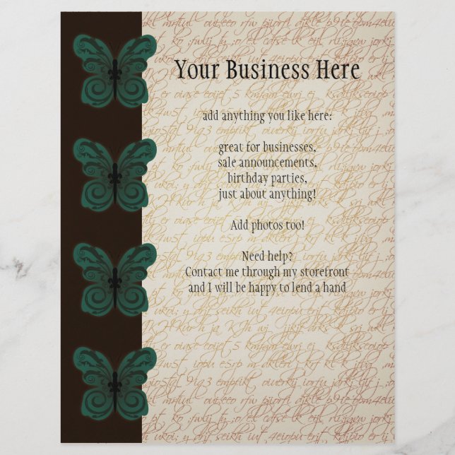 Folheto de Borboleta Queimada (Frente)