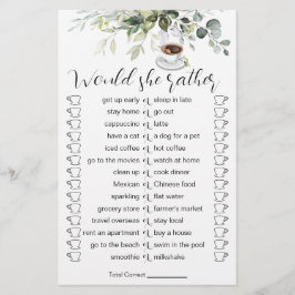 Folheto de Cartão de Chá de panela de Café