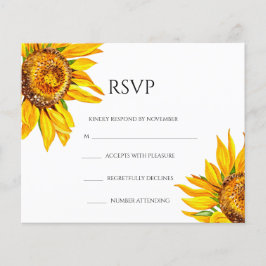 Folheto de Cartão RSVP de Casamento Floral