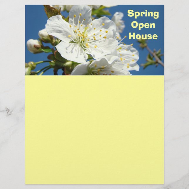 Folheto de Casa Aberta da Primavera criar folhetos (Frente)