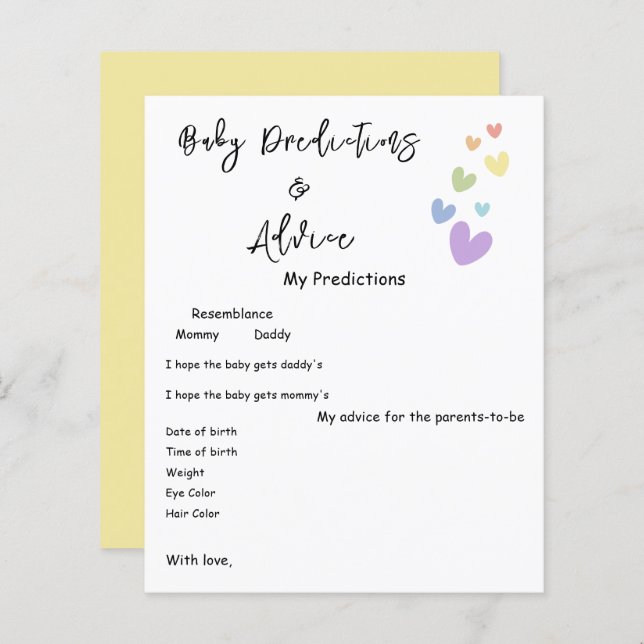 Folheto de Chá de fraldas de Corações Bonitos e Co (Frente/Verso)