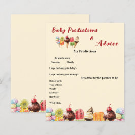 Folheto de Chá de fraldas de Sorvete de Aquarela