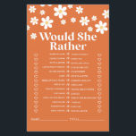 Folheto de chá de panela de Daisy Retro<br><div class="desc">Quem conhece o melhor jogo de chá "Ela preferencialmente" da Noiva. Design de margarida retrô.</div>