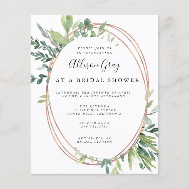 Folheto de Chá de panela de Orçamento (Frente)