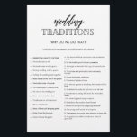 Folheto de chá de Tradições de Casamento Minimalis<br><div class="desc">Aproveite seu chá de panela com esses jogos simples e bonitos. Veja nossa coleção para mais jogos de chá de panela no mesmo estilo. Observe que esses jogos não são editáveis.</div>