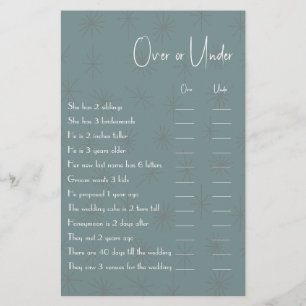 Folheto de Chá sobre ou abaixo do Casal