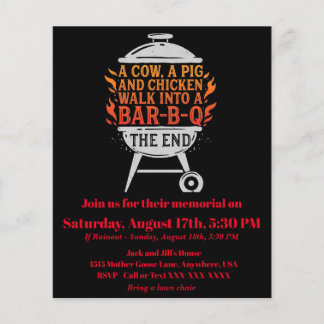 Folheto de CHURRASCO Engraçado