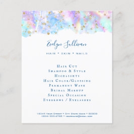 folheto de coloração aquosa azul pastel