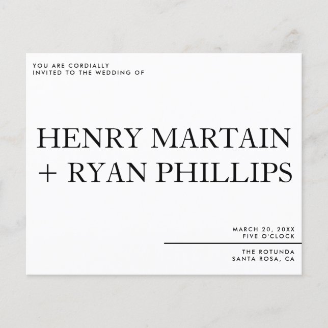 Folheto de Convite de Casamento (Frente)