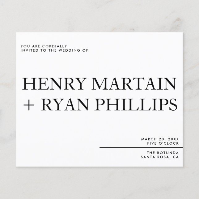 Folheto de Convite de Casamento (Frente)