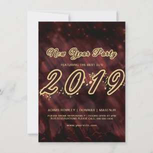 Folheto de Convite de festas de Ano Novo