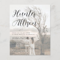 Folheto de Convite para Casamento de Fotografia de