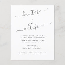 Folheto de Convite para Casamento de Orçamento