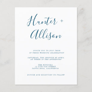 Folheto de Convite para Casamento de Orçamento