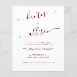 Folheto de Convite para Casamento de Orçamento