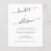 Folheto de Convite para Casamento de Orçamento