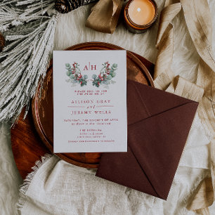 Folheto de Convite para Casamento Floral do Monogr