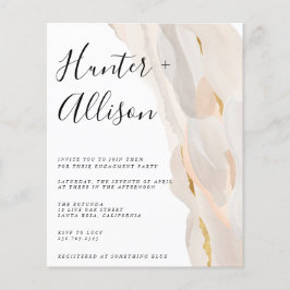 Folheto de Convite para Festa de noivado de Orçame