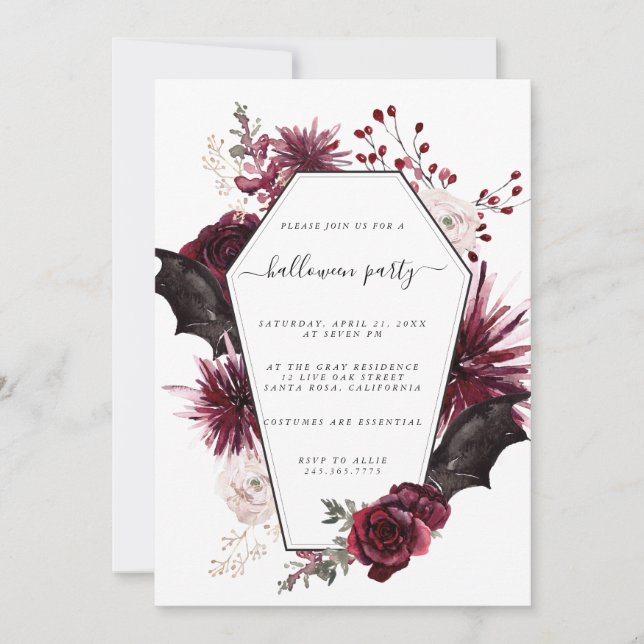 Folheto de Convite para Festas de Halloween (Frente)