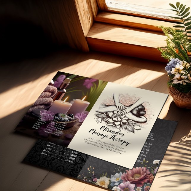 Folheto de Cura com Terapêutica de Massagem Preço (Criador carregado)