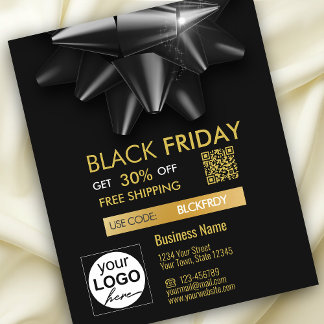 Folheto de Desconto do Código QR do Nobre Friday S