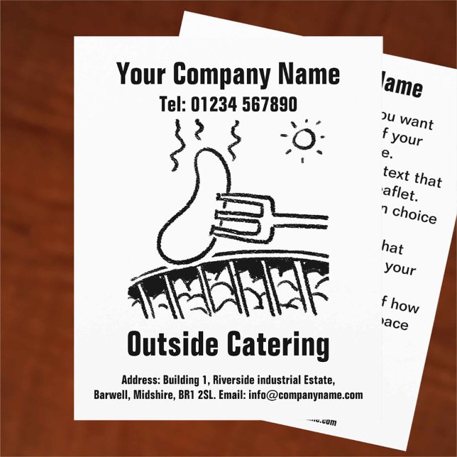 Folheto de Design de Cartoon de Catering Externo (Criador carregado)