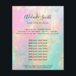 folheto de design de foto opal<br><div class="desc">folheto de maquiagem profissional do salão de beleza</div>