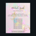 folheto de design de foto opal cor-de-rosa pastel<br><div class="desc">folheto de maquiagem profissional do salão de beleza</div>
