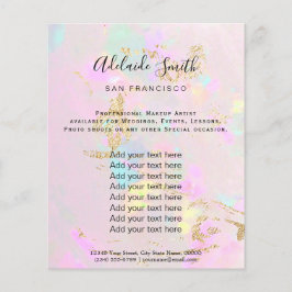 folheto de design de foto opal rosa