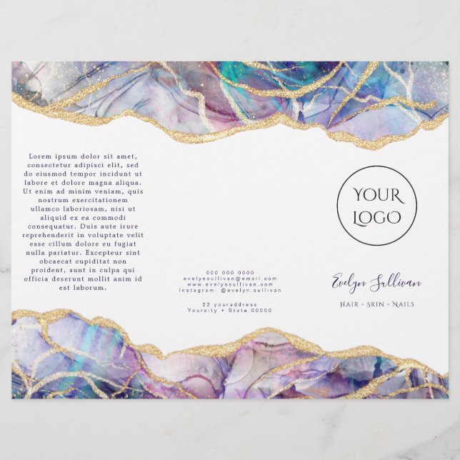 Folheto de design de Opal Escuro (Frente)