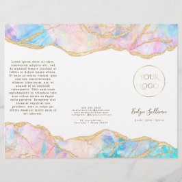 Folheto de design de Pastel Opal