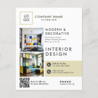 Folheto de Design Moderno do Interior Personalizad