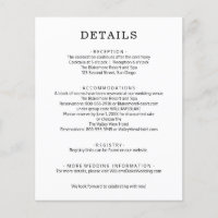 Folheto de Detalhes de Casamento Simples