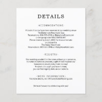 Folheto de Detalhes do Casamento Simples