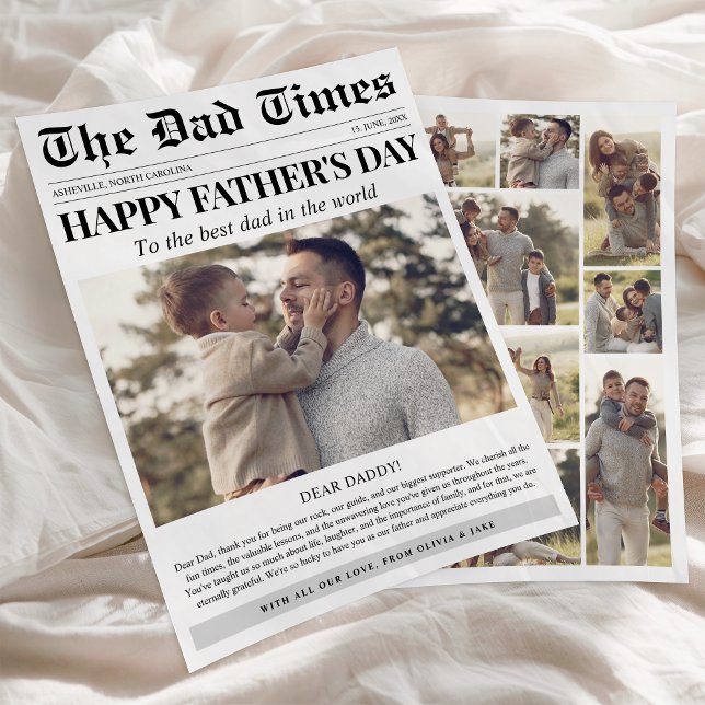 Folheto de Dia de os pais Feliz da Colagem de Foto (Criador carregado)