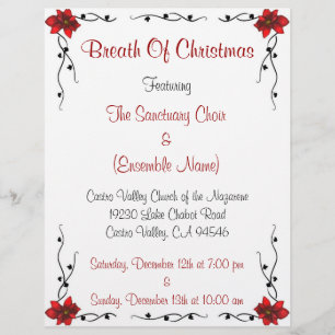 Folheto de eventos de férias