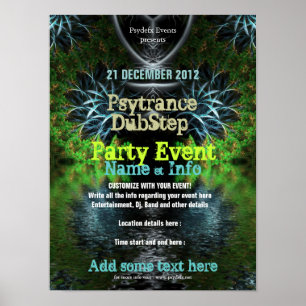 Folheto de Eventos do Jardim Fractal Poster