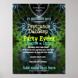 Folheto de Eventos do Jardim Fractal Poster