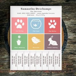 Folheto de faixas de rasgos e quadrados de cores